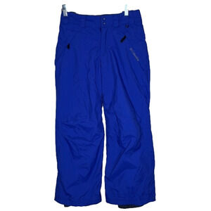 Columbia youth ski pants, size 10/12, cobalt blue, Gaiters, velcro waist straps